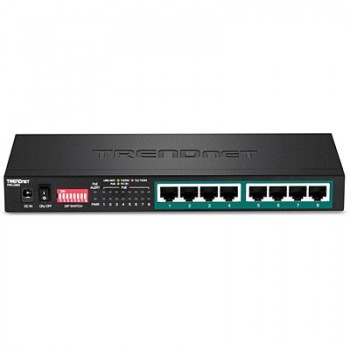 Trendnet TPE-LG80 switch No administrado Gigabit Ethernet (10 100 1000) Negro Energía sobre Ethernet
