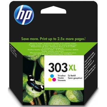 HP Cartucho de tinta Original 303XL tricolor de alta capacidad, HP, Cian, Magenta, Amarillo, HP ENVY T6N03AE301