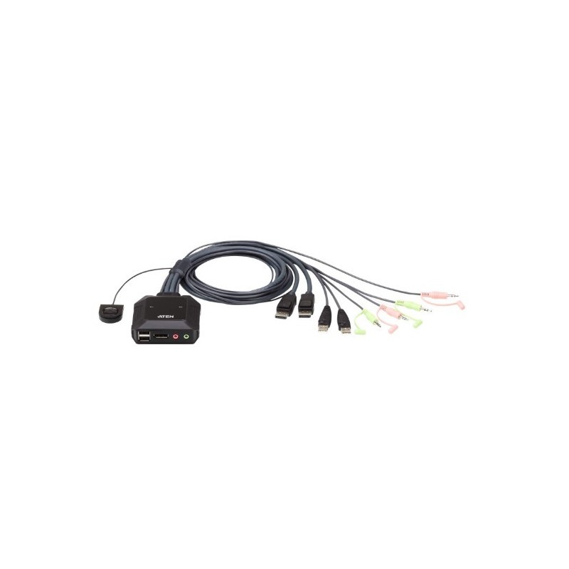 Aten CS22DP-AT interruptor KVM Negro