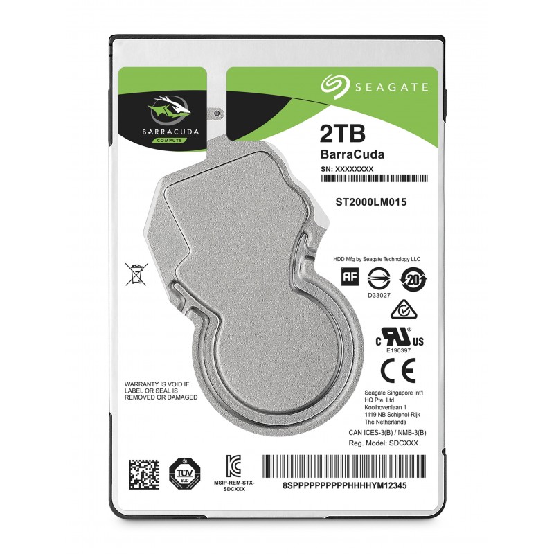 Seagate BarraCuda 2.5" 2TB SATAIII - Recertificado - ST2000LM015