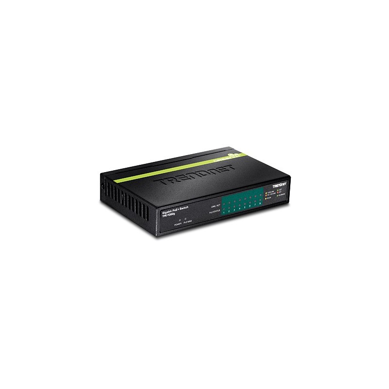 Trendnet TPE-TG82G switch Gigabit Ethernet (10 100 1000) Negro Energía sobre Ethernet (PoE)