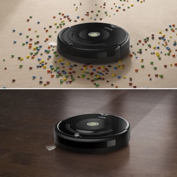 (Reacondicionado) iRobot Roomba 606, Sin bolsa, Negro, Alrededor, 0,6 L, Alfombra, Suelo duro, Ión d R606040