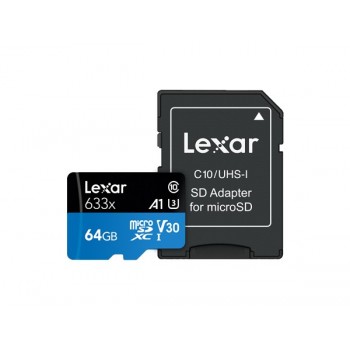 Lexar 633x 64GB MicroSDXC Clase 10 UHS-I LSDMI64GBB633A