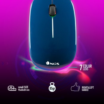 NGS Addict Blue - Óptico 1000 DPI Ambidextro ADDICTBLUE