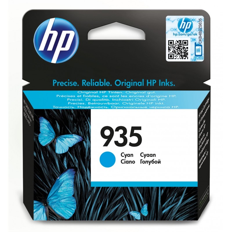 HP Cartucho de tinta original 935 cian, Cian, HP,  C2P20AEBGX