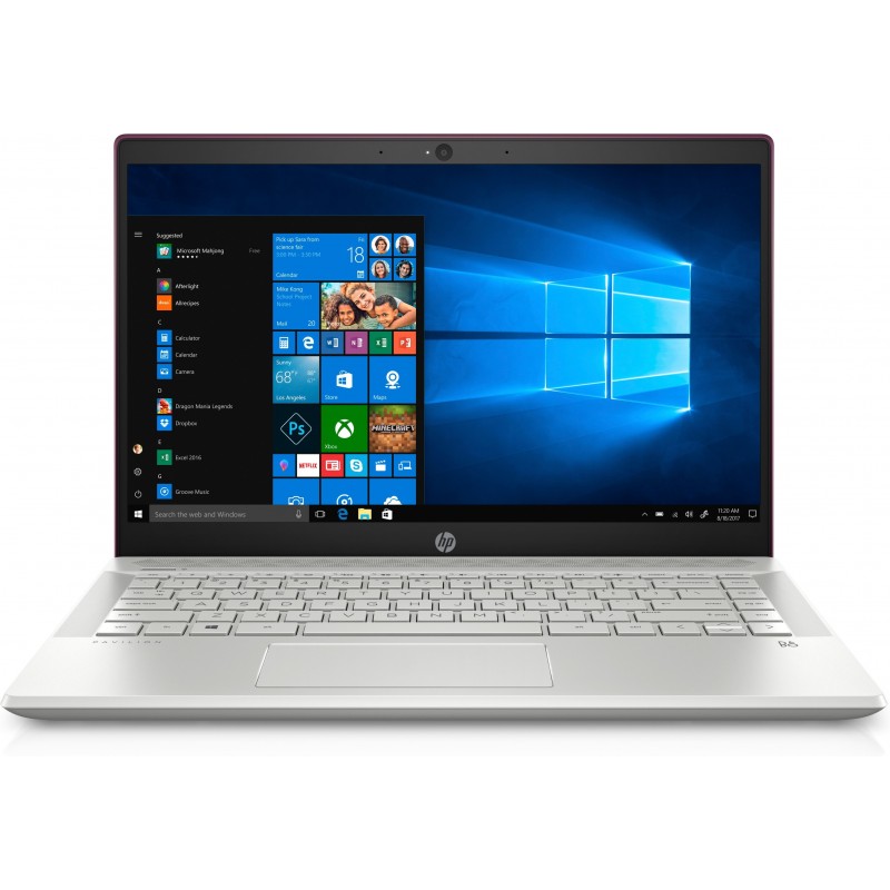 HP Pavilion 14-ce0003ns Borgoña, Plata - 14" - 1920x1080 - Intel Core i5-8250U - 8GB - 256GB SSD 4AR30EAABE