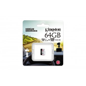 Kingston High Endurance 64 GB MicroSD Clase 10 UHS-I SDCE 64GB