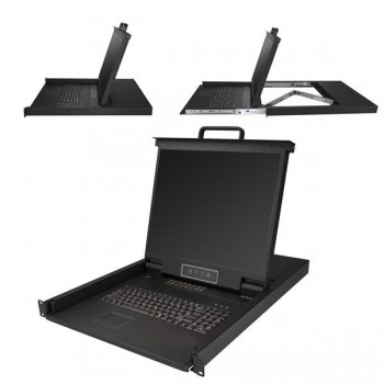 StarTech.com Consola para Armario Rack con KVM de 16 Puertos VGA y Pantalla de 19 Pulgadas - 1U RKCONS1916K