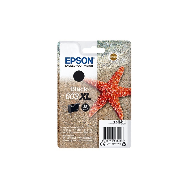 Epson Singlepack Negro 603XL Ink C13T03A14010