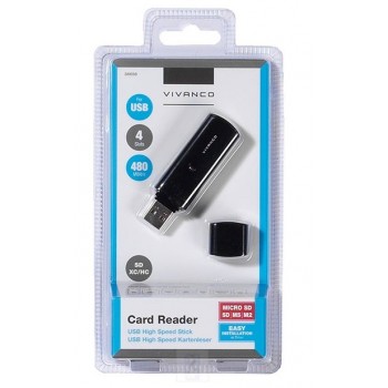 Vivanco IT-USBCR lector de tarjeta Negro USB 2.0 36656