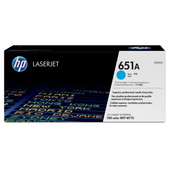 HP 651A - CE341A - cartucho de tóner - 1 x cián - 