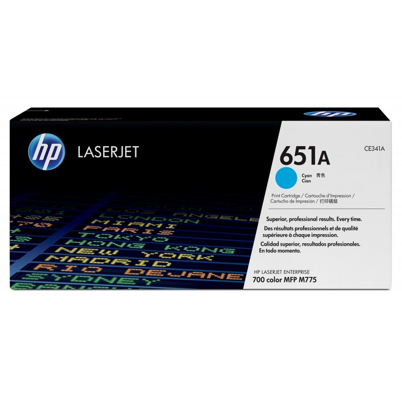 HP 651A - CE341A - cartucho de tóner - 1 x cián - 