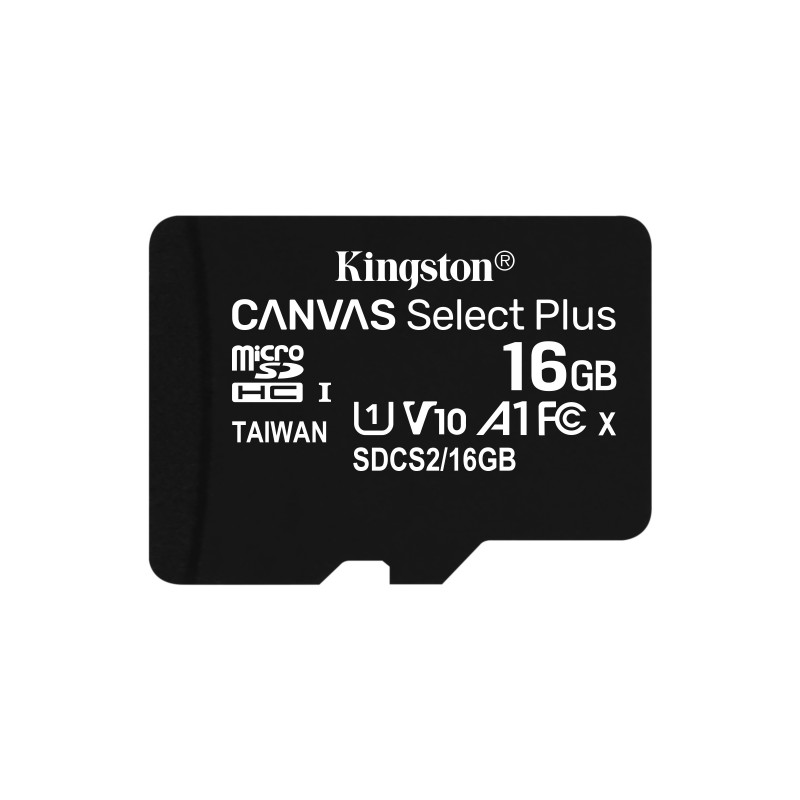 Kingston Canvas Select Plus Pack de 2 x 16GB MicroSDHC Clase 10 UHS-I SDCS2 16GB-2P1A