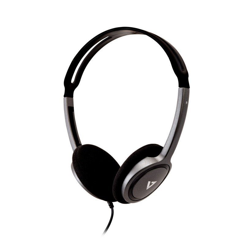 V7 HA310-2EP auricular Supraaural Diadema Negro, Plata