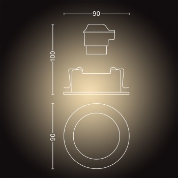 Philips Hue White ambiance Foco empotrable Milliskin extensible Blanco 8718696175439