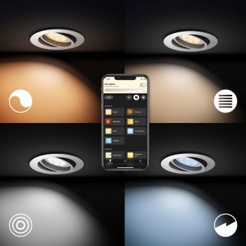 Philips Hue White ambiance Foco empotrable Milliskin extensible Blanco 8718696175439