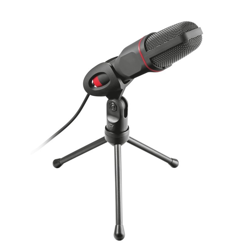 Trust GXT 212 Micrófono - Negro, Rojo 23791