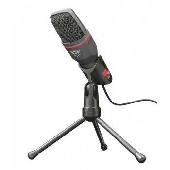 Trust GXT 212 Micrófono - Negro, Rojo 23791