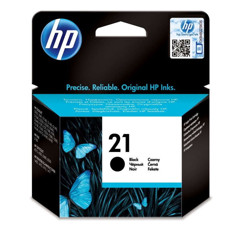 HP Cartucho de tinta original 21 negro, HP, Negro, Deskjet D2360, Deskjet D2460, Deskjet F2180 All-i C9351AEUUQ