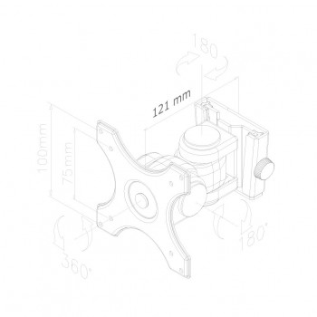 Newstar Soporte de pared para monitor TV FPMA-W250BLACK