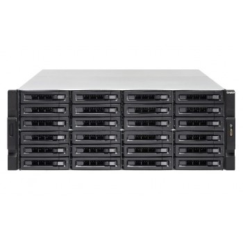 QNAP TVS-EC2480U-SAS-RP R2 Ethernet Bastidor (4U) Negro NAS TVSEC2480USASRP16GR2