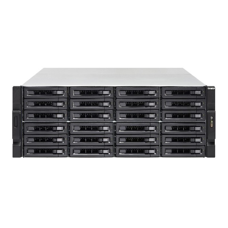 QNAP TVS-EC2480U-SAS-RP R2 Ethernet Bastidor (4U) Negro NAS TVSEC2480USASRP16GR2