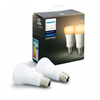 Philips Hue White Ambiance - Pack 2 bombillas E27 - Luz blanca de cálida a fría 8718699673369