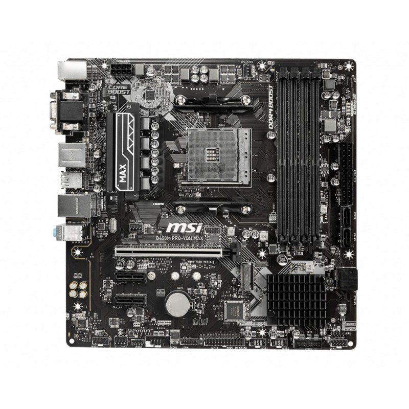 MSI B450M PRO-VDH Max - AM4 - Micro ATX - AMD B450 911-7A38-043