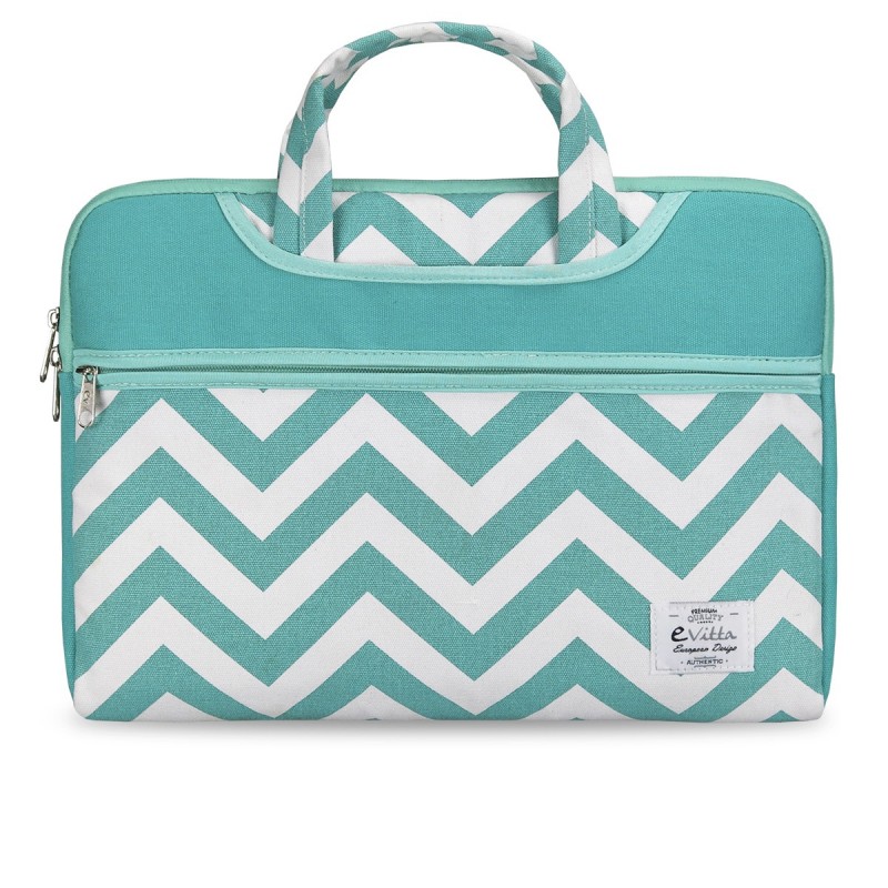 e-Vitta Chevron - 15.6" - Funda Verde, Blanco