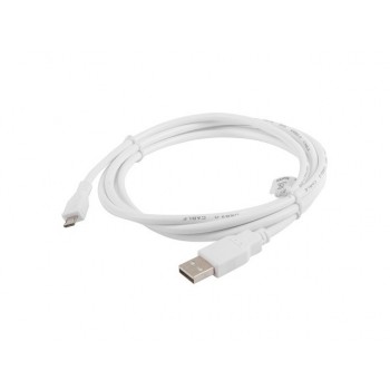 Lanberg CA-USBM-10CC-0018-W USB 2.0 A-Stecker auf USB Micro-B Stecker Kabel, 1,8m weiß