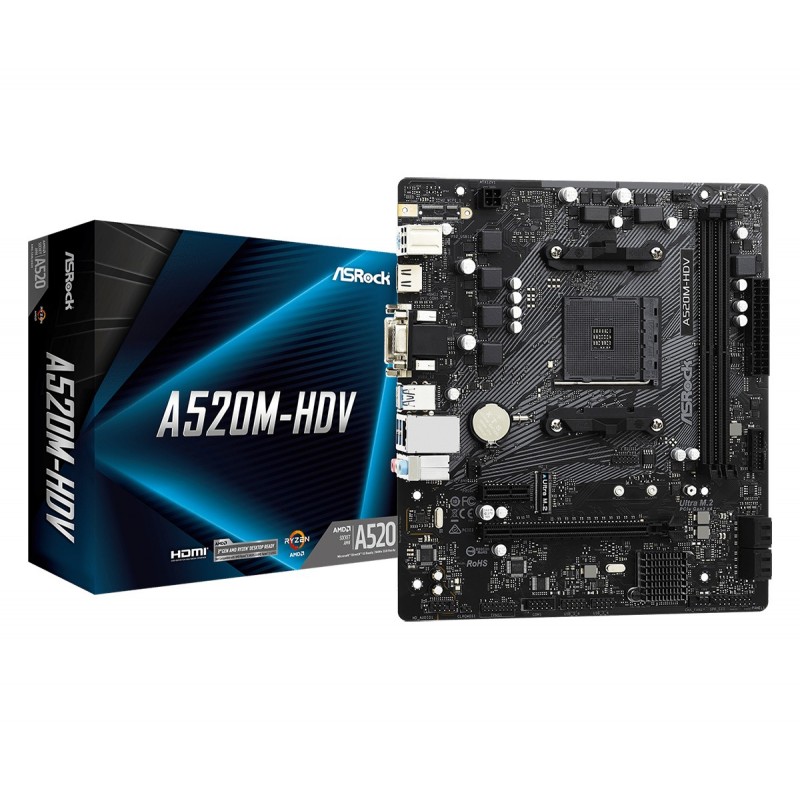 Asrock A520M-HDV 90-MXBE50-A0UAYZ