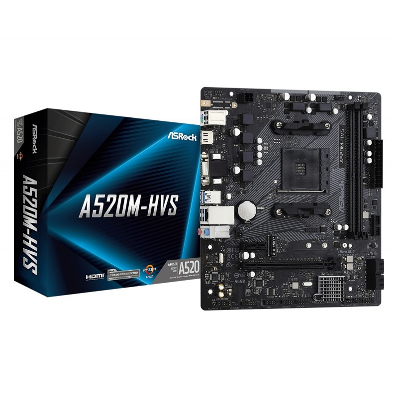 Asrock A520M-HVS Zócalo AM4 Micro ATX 90-MXBE60-A0UAYZ
