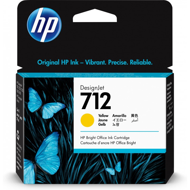 HP 712 Original Amarillo 3ED69A