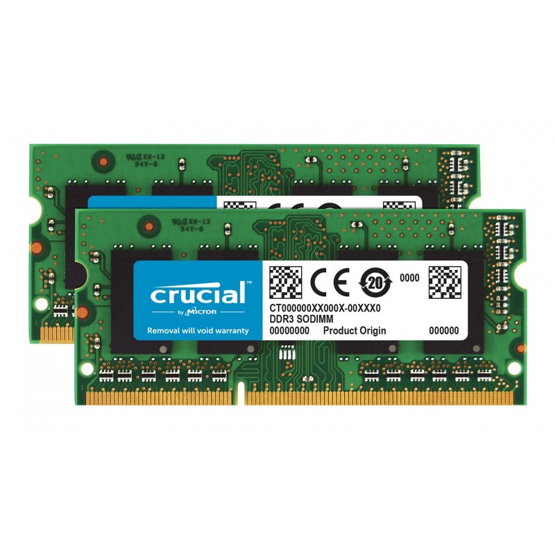 Crucial 8GB - 2 x 4 GB DDR3 1600 MHz CT2KIT51264BF160B