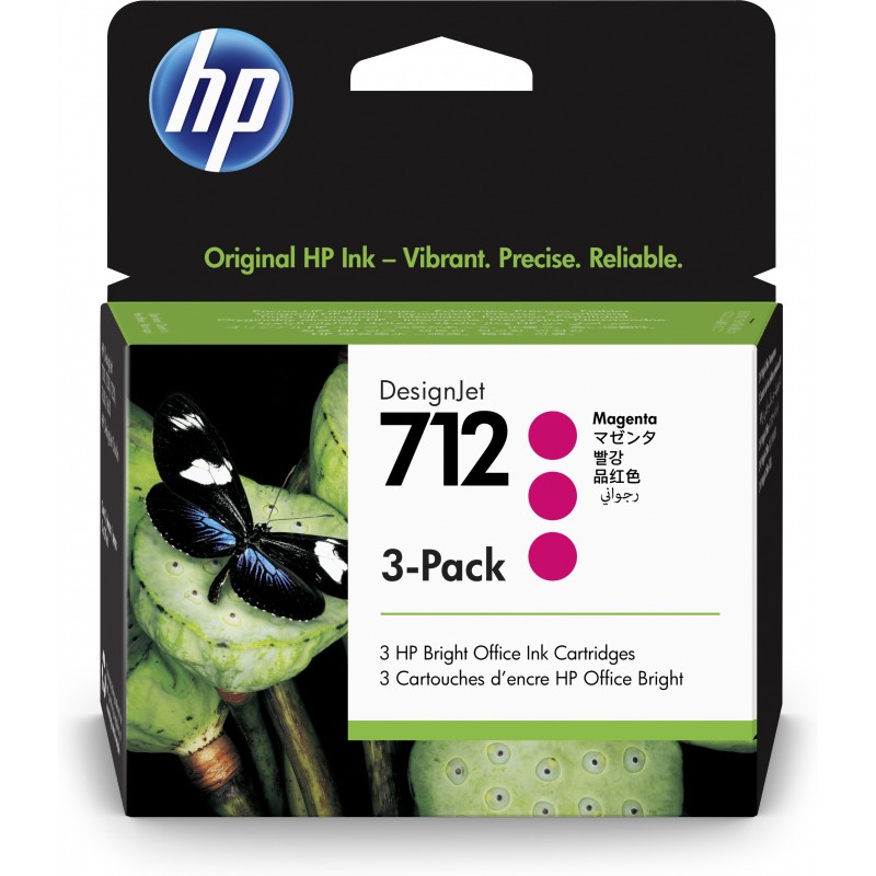 HP 712 Original Magenta 3 Pack 3ED78A