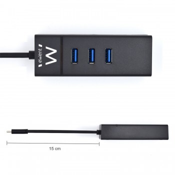 Ewent EW1141 hub USB 3.2 Gen 1 (3.1 Gen 1) Type-C 5000 Mbit s Negro