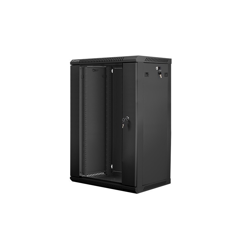 ARMARIO MURAL LANBERG WF01-6418-10B NEGRO - 19 48.26CM - 18U - IP20 - 600X450X901MM - HASTA 60KG DE