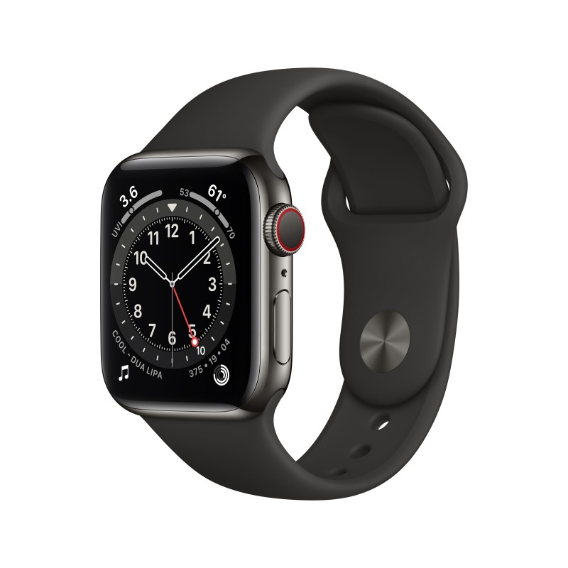 Apple Watch Series 6 - 40mm - Cellular - Color Grafito con correa Negra Sport Band M06X3TY A