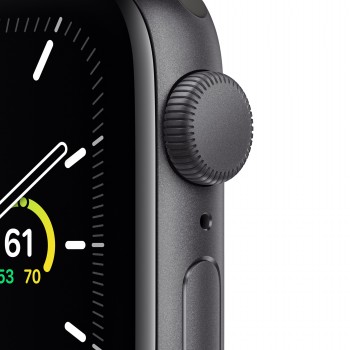 Apple Watch SE Gris Espacial con correa Sport Band Negro MYDP2TY A