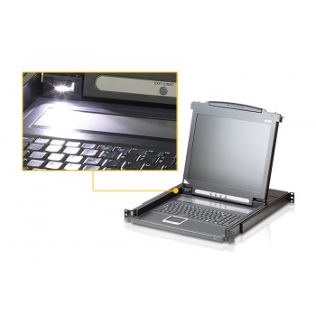 ATEN DESKTOP KVM 17" CONSOLA LCD (USB - PS 2 VGA)  (CL1000M-ATA-XG)
