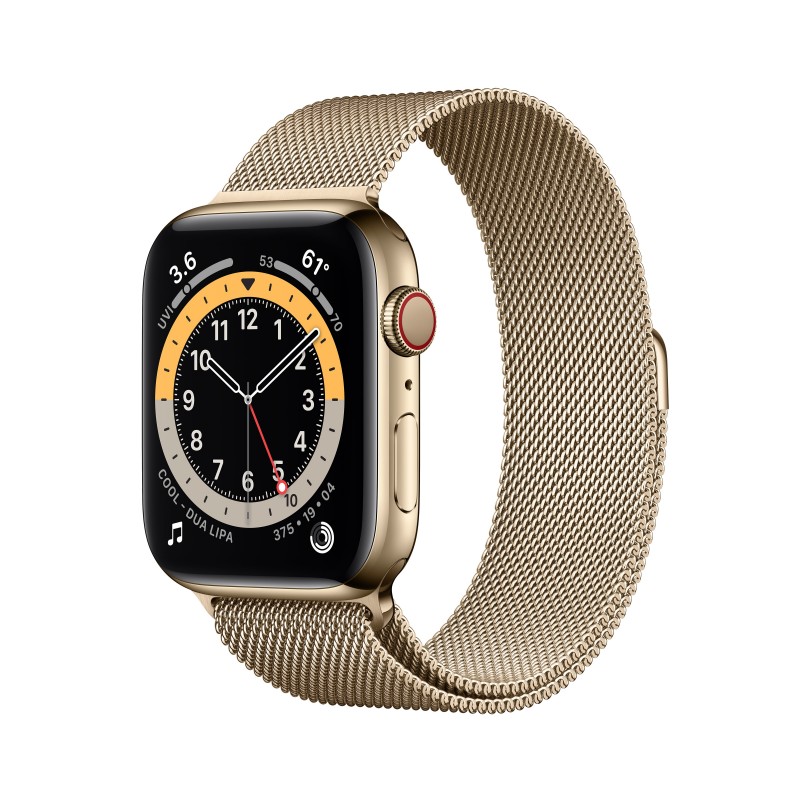 Apple Watch Series 6  Oro GPS + 4G de 44mm con  Correa Milanese Loop Oro M09G3TY A