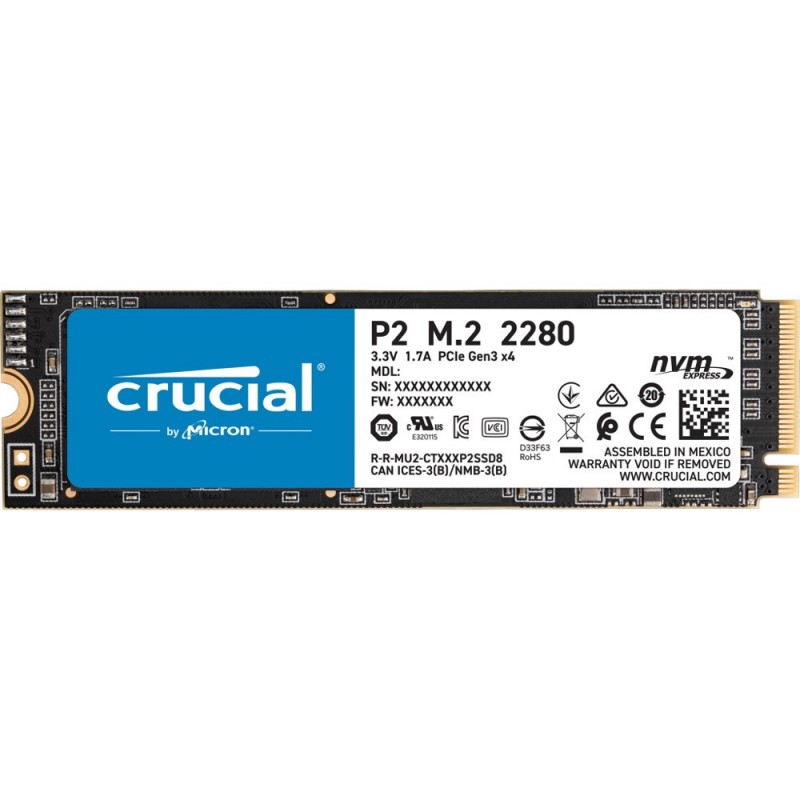 Crucial P2 M.2 1TB PCI Express 3.0 NVMe CT1000P2SSD8