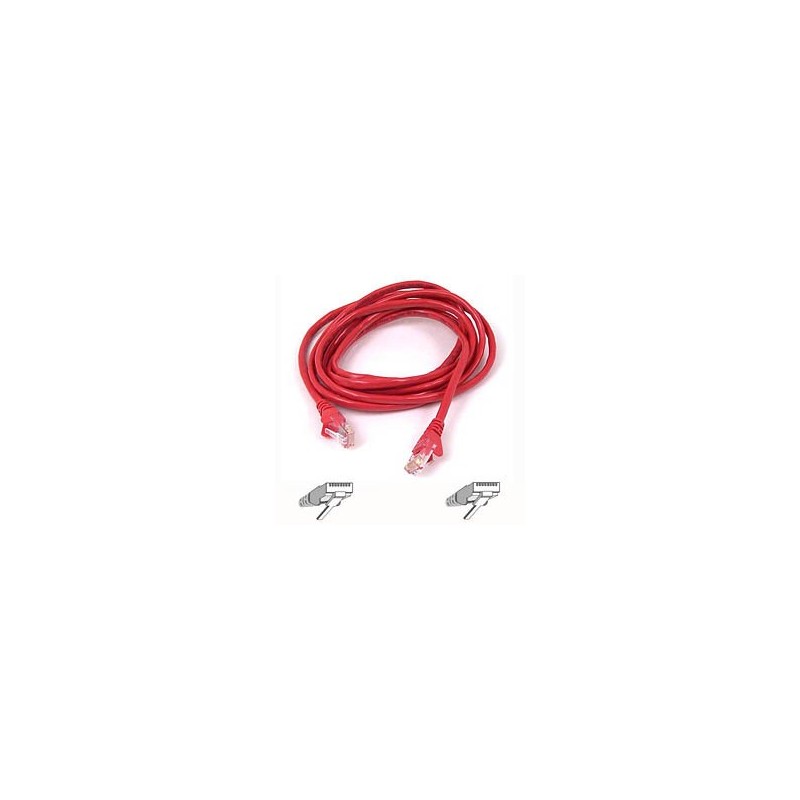 Belkin Cable patch CAT5 RJ45 snagless 0.5m red cable de red 0,5 m A3L791B50CM-RDS