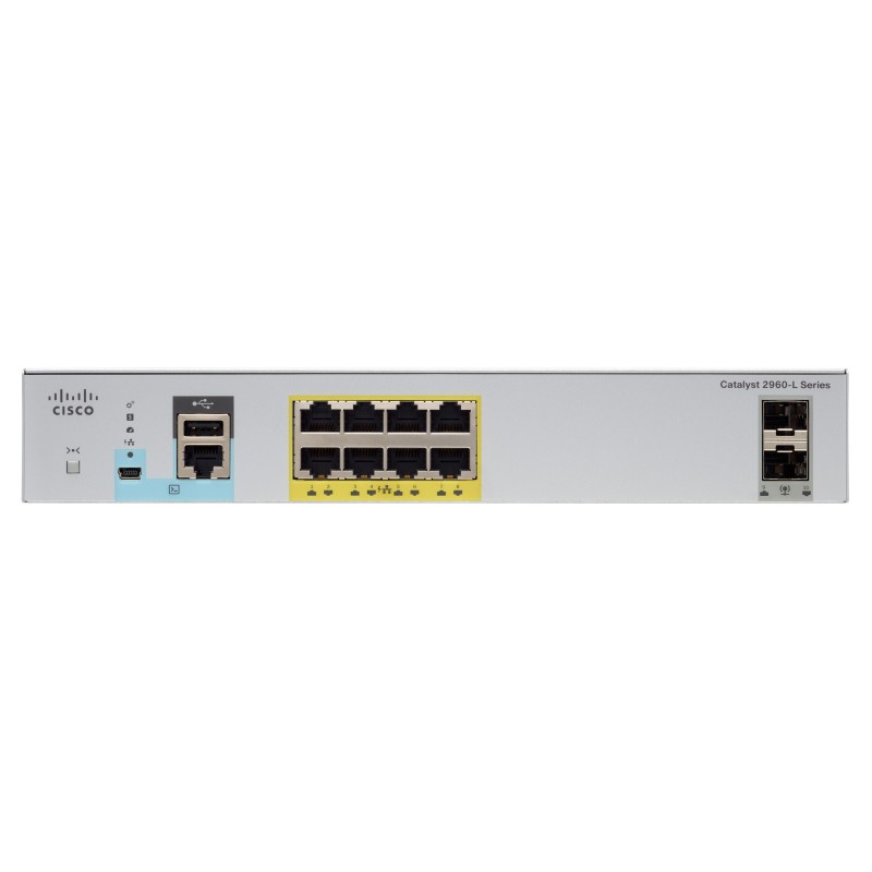 Cisco Catalyst 2960-L Gestionado L2 Gigabit Ethernet (10 100 1000) Gris 1U - PoE WS-C2960L-SM-8PS