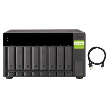 QNAP TL-D800C Caja de almacenamiento JBOD de alta capacidad USB 3.2 Gen 2 Tipo-C - Negro, Gris