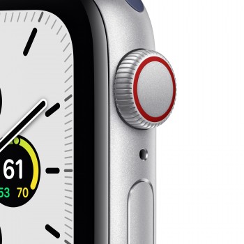 Apple Watch SE GPS + 4G - 40mm Aluminio   Plata con Correa Loop Deportiva Azul Marino Intenso MYEG2TY A