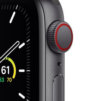 Apple Watch SE GPS + 4G - 40mm Aluminio   Gris Espacial con Correa Deportiva Negra MYEK2TY A