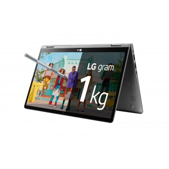 LG Gram Híbrido (2-en-1) Gris - 14" Táctil - Intel Core i7 - 16GB - 512GB SSD - Wi-Fi 6 - W10 Home 14T90N-V.AA78B