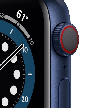 Apple Watch Series 6 GPS + Cellular 40mm en color Aluminio Azul con Correa deportiva Azul Marino M06Q3TY A