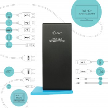 i-tec USB 3.0 USB-C Dual HDMI Docking Station U3DUALHDMIDOCK